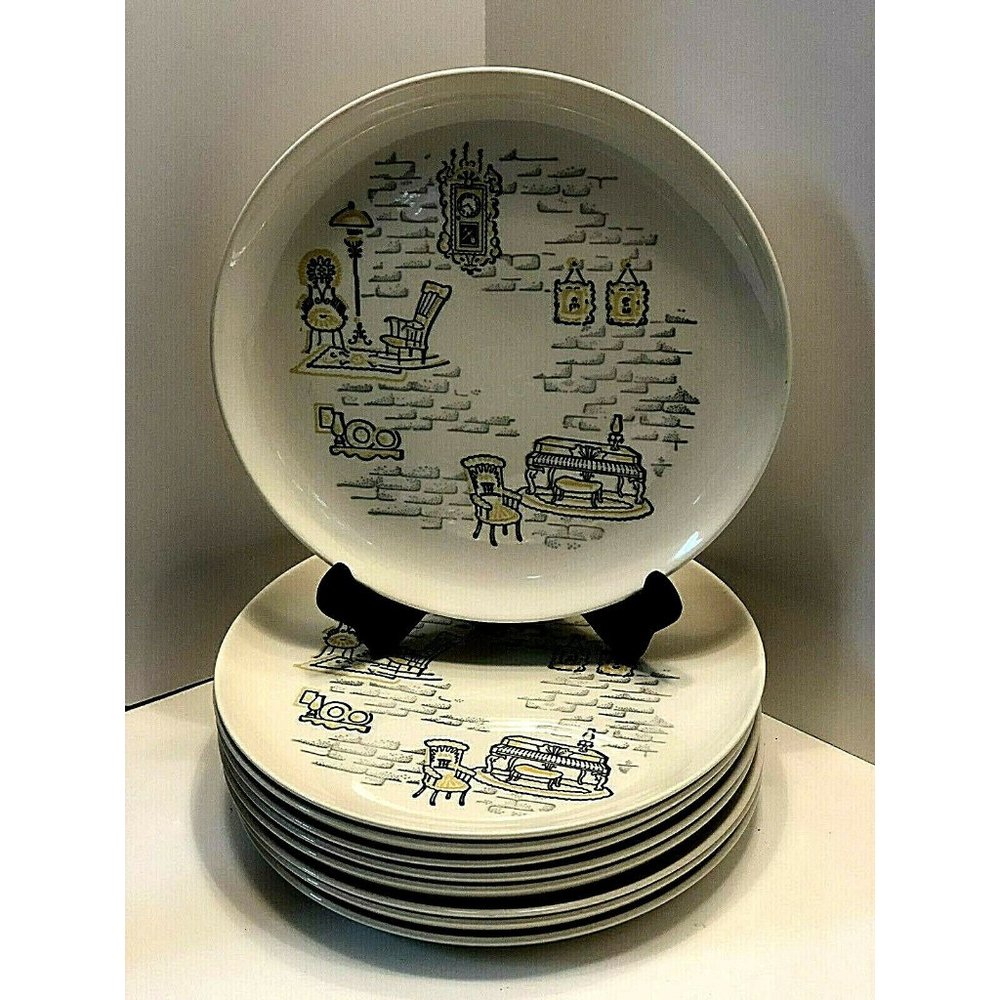 STETSON MARQUEST 10” DINNER PLATES - 9 - USA - LINCOLN, IL  Cabin VTG